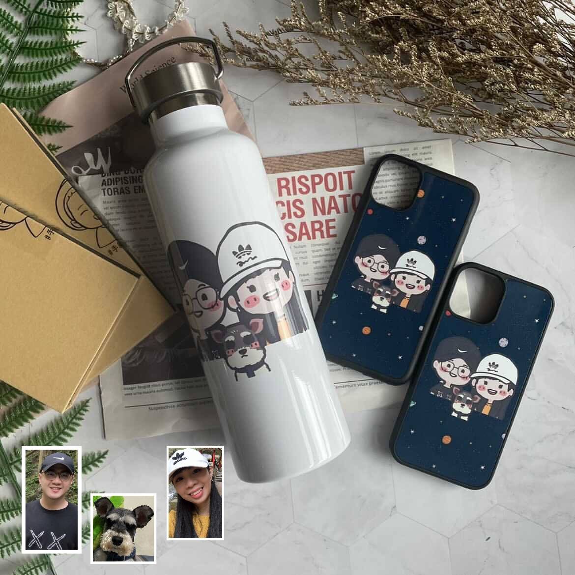 客製化毛孩手繪保溫瓶 | 紀錄與寵物的可愛瞬間 - MiniGarden